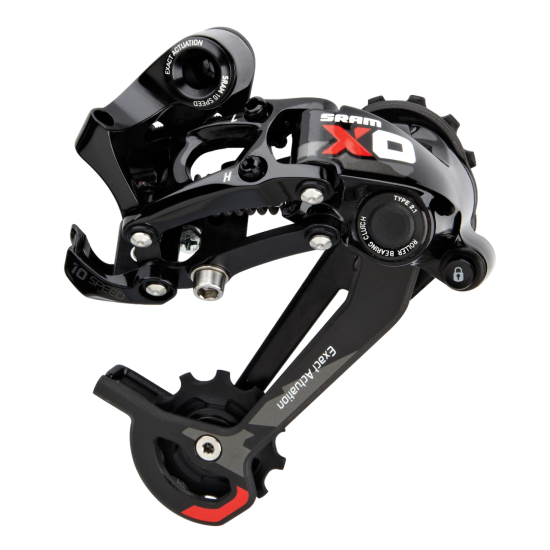 Sram задний переключатель X-0 Type 2.1 10-spd Long Cage Red