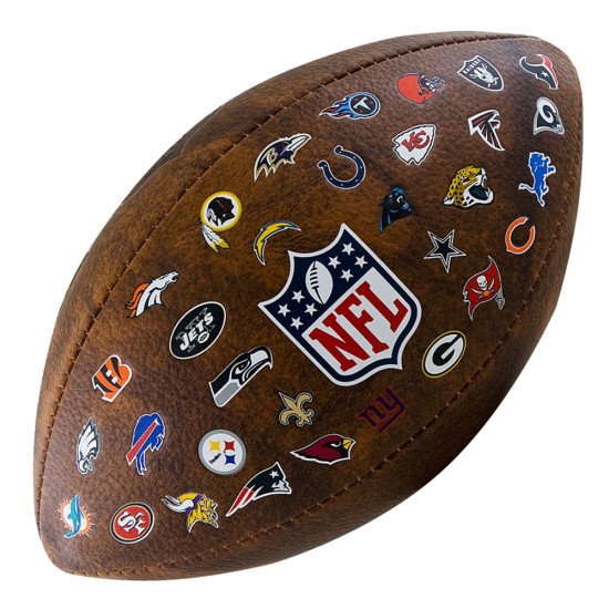 Мяч для американского футбола Wilson NFL Off Throwback 32 Team Logo
