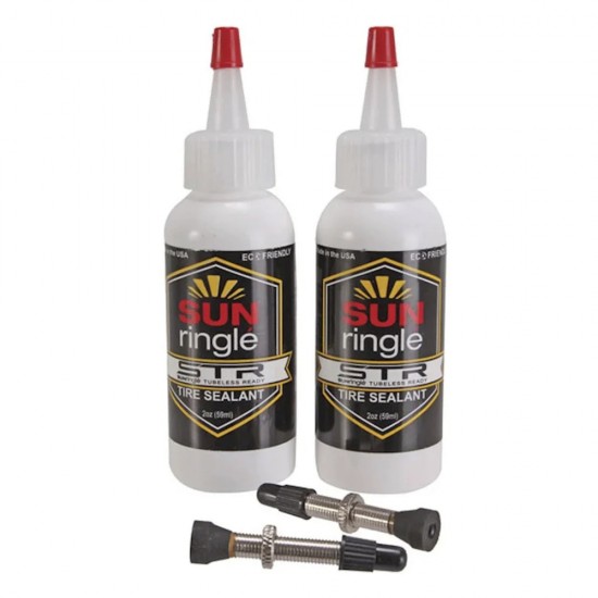 Комплект нипелей+жидкость SUNringle STR Tubeless 2 Valve/2 Sealant Bottle Kit