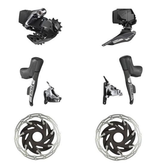 Sram комплект Red eTap AXS 2X D1 Electronic HRD FM Group (RearDer 33TMax CenterLock 160Rotors CLX)