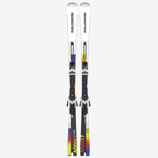 Salomon лыжи горные E Addikt + Z12 GW F80 white black