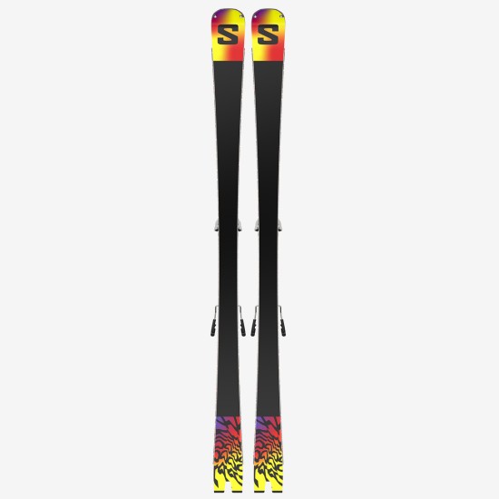 Salomon лыжи горные E Addikt + Z12 GW F80 white black