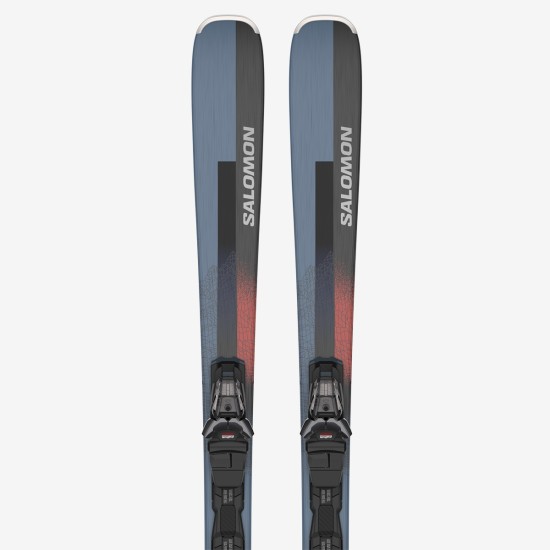 Salomon лыжи горные E Stance 80 + M11 GW L90 black grey