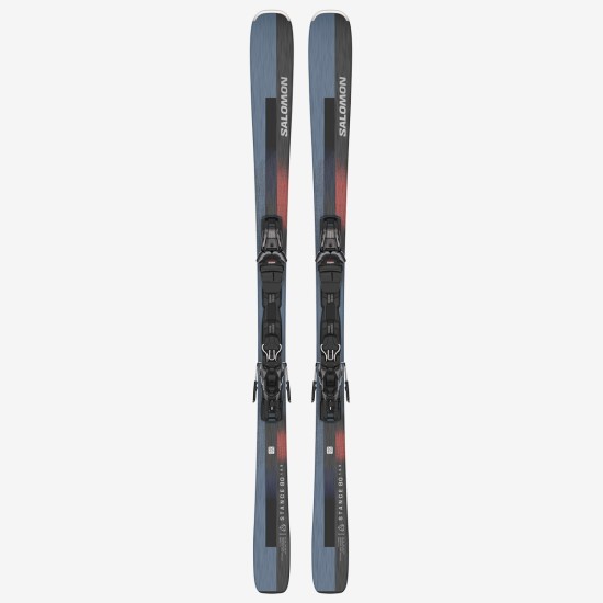 Salomon лыжи горные E Stance 80 + M11 GW L90 black grey